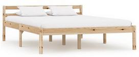 Lova VLX Solid Pinewood 283192, ruda, 206x126 cm, su grotelėmis