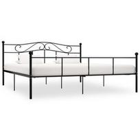 Lova VLX Metal 284528, juoda, 208x187.5 cm, su grotelėmis