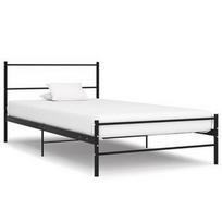 Lova VLX Metal 286496, juoda, 205x97 cm, su grotelėmis