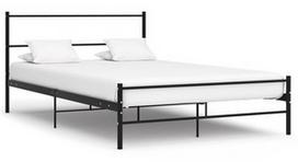 Lova VLX Metal 286497, juoda, 205x147 cm, su grotelėmis