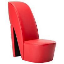 Fotelis VLX High Heel 248646, raudonas, 82.5 cm x 43 cm x 85.5 cm