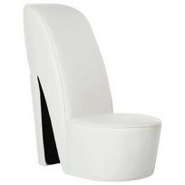 Fotelis VLX High Heel 248652, baltas, 82.5 cm x 43 cm x 85.5 cm