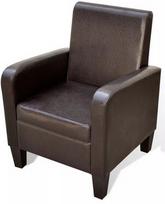 Fotelis VLX Faux Leather 241108, rudas, 60 cm x 67 cm x 79.5 cm