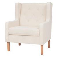 Fotelis VLX Fabric 245449, kreminės spalvos, 68 cm x 76 cm x 90 cm