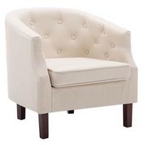 Fotelis VLX Fabric 247002, kreminės spalvos, 64 cm x 65 cm x 65 cm