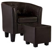 Fotelis VLX Faux Leather 248047, rudas, 57 cm x 64 cm x 70 cm