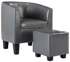 Fotelis VLX Faux Leather 248058, pilkas, 57 cm x 64 cm x 70 cm