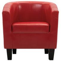 Fotelis VLX Faux Leather 248056, raudonas, 57 cm x 64 cm x 70 cm