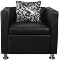 Fotelis VLX Cube 242210, juodas, 70 cm x 62.5 cm x 63 cm