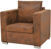 Fotelis VLX Armchair 244701, rudas, 82 cm x 73 cm x 82 cm