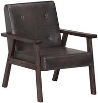 Fotelis VLX Leather 247643, pilkas, 70 cm x 61 cm x 74 cm