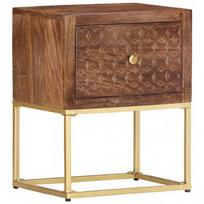 Naktinis staliukas VLX Solid Mango Wood 286554, rudas, 40x30x50 cm