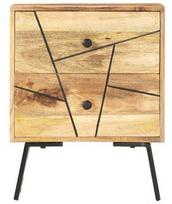 Naktinis staliukas VLX Solid Mango Wood 285875, rudas, 40x30x50 cm
