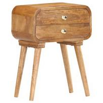 Naktinis staliukas VLX Solid Mango Wood 285851, rudas, 30x43x58 cm