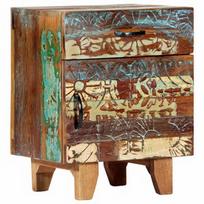 Naktinis staliukas VLX Hand Carved 247911, rudas, 30x40x50 cm