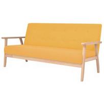 Sofa VLX 3-Seater 244659, geltona, 67 x 158 x 73.5 cm