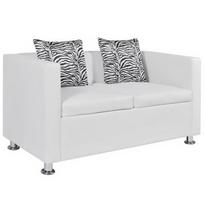 Sofa VLX 2-Seated 242212, balta, 120 x 62.5 x 63 cm