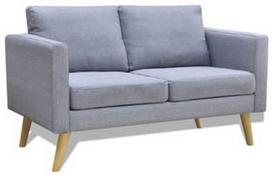 Sofa VLX 2-Seater, šviesiai pilka, 116 x 70 x 73 cm