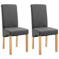 Valgomojo kėdė VLX Fabric 249021, pilka, 2 vnt.