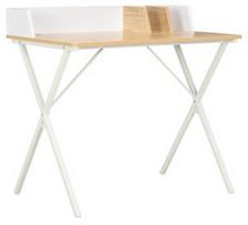 Rašomasis stalas VLX Sleek 20273, baltas/ąžuolo