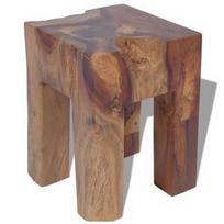 Kavos staliukas VLX Solid Teak Wood 243471, rudas, 300 mm x 300 mm x 400 mm