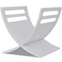Kavos staliukas VLX Wooden Magazine Rack 241219, baltas, 295 mm x 295 mm x 265 mm