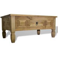 Kavos staliukas VLX Mexican Corona Pine 243736, rudas, 1000 mm x 600 mm x 450 mm