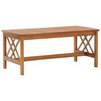 Kavos staliukas VLX Solid Acacia Wood 310265, rudas, 1020 mm x 500 mm x 430 mm