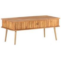 Kavos staliukas VLX Solid Acacia Wood 289650, rudas, 1000 mm x 500 mm x 400 mm