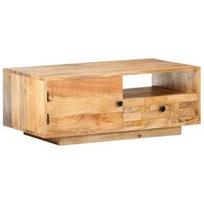 Kavos staliukas VLX Solid Mango Wood 320467, rudas, 900 mm x 500 mm x 350 mm