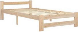 Lova VLX Solid Pine Wood 321992, ruda, 204x107 cm, su grotelėmis