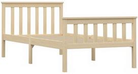 Lova VLX Solid Pine Wood 283221, pušies, 208x108 cm, su grotelėmis