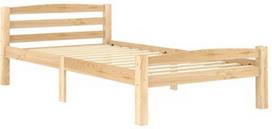 Lova VLX Solid Pine Wood 322062, pušies, 206x106 cm, su grotelėmis