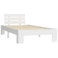 Lova VLX Bed Frame White Solid Pine Wood, balta, 213x95 cm
