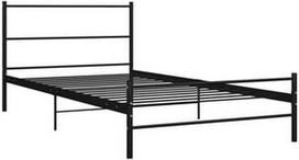 Lova VLX Metal 284689, juoda, 205x106.5 cm, su grotelėmis