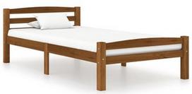 Lova VLX Solid Pinewood 322076, ruda, 206x106 cm, su grotelėmis