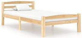 Lova VLX Solid Pinewood 322061, ruda, 206x96 cm, su grotelėmis