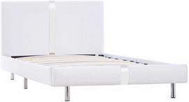 Lova VLX Bed Frame 280831, balta, 211x95 cm, su grotelėmis