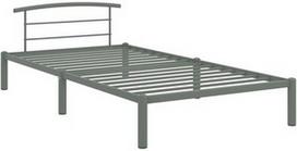Lova VLX Metal 284662, pilka, 210x100 cm, su grotelėmis