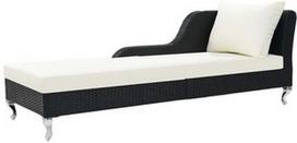 Gultas VLX Sun Lounger w/ Cushion 44749, juodas