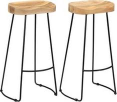 Baro kėdė VLX Gavin 247838, ruda/juoda, 2 vnt.