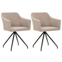 Valgomojo kėdė VLX Swivel 247061, šviesiai ruda, 2 vnt.
