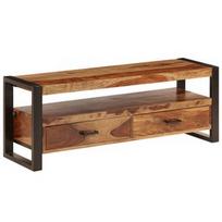 TV staliukas VLX Solid Sheesham Wood, rudas, 1200 mm x 350 mm x 450 mm