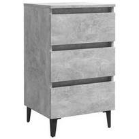 Naktinis staliukas VLX Bed Cabinet 805913, pilkas, 35x40x69 cm