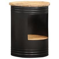 Kavos staliukas VLX Solid Mango Wood 287487, juodas/šviesiai ruda, 430 mm x 430 mm x 550 mm