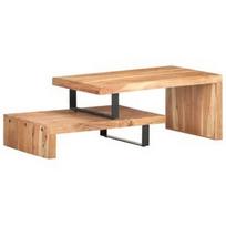 Kavos staliukas VLX 2 Piece Set 320394, šviesiai ruda, 900 mm x 500 mm x 400 mm