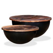 Kavos staliukas VLX Bowl Shape 245257, juodas/įvairių spalvų, 600 mm x 600 mm x 270 mm