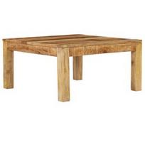 Kavos staliukas VLX Solid Mango Wood 246701, rudas, 800 mm x 800 mm x 400 mm