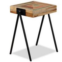 Kavos staliukas VLX Solid Reclaimed Teak, rudas, 490 mm x 400 mm x 600 mm