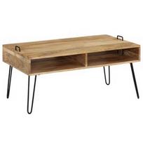 Kavos staliukas VLX 246020, šviesiai ruda, 1000 mm x 600 mm x 450 mm